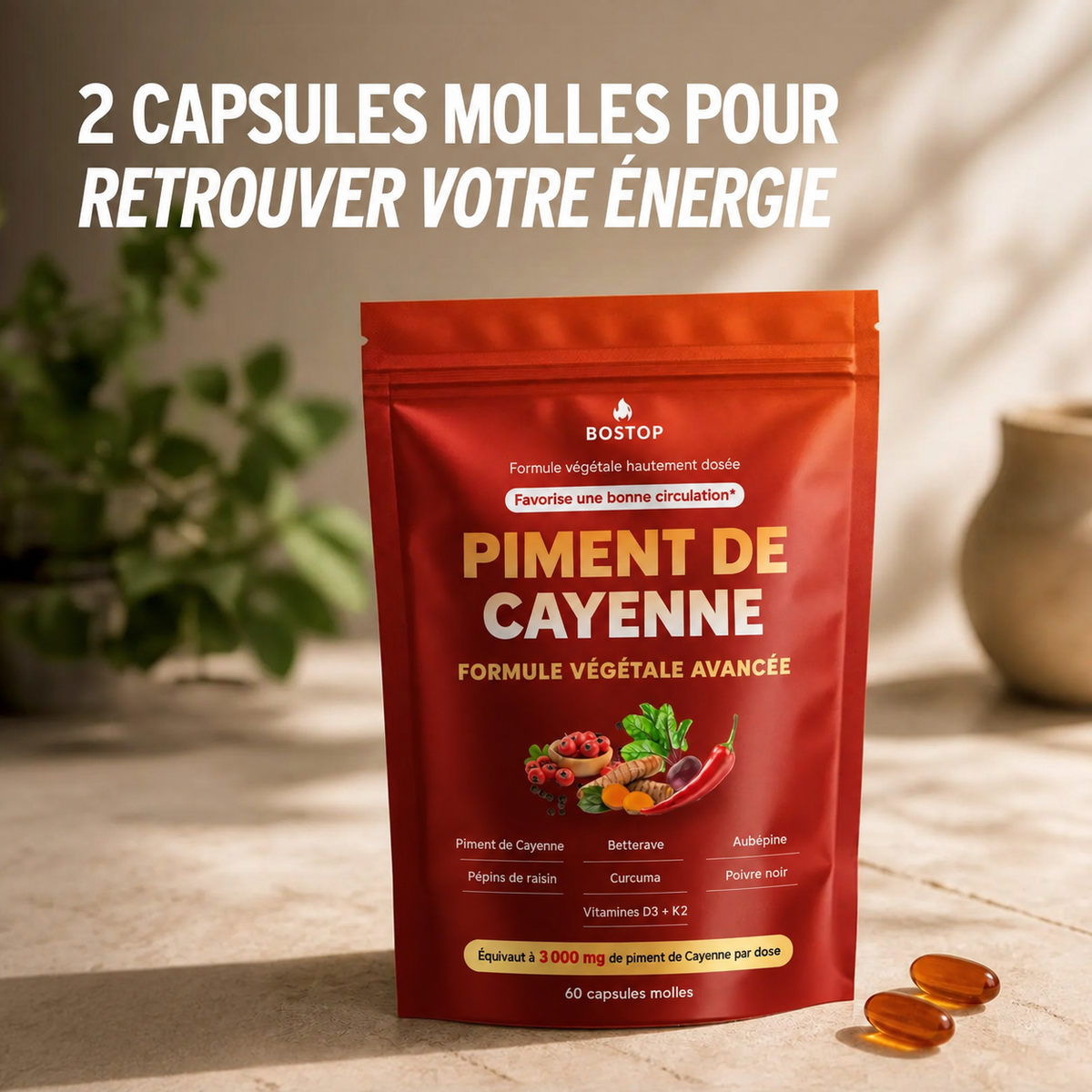 Gélules de piment de Cayenne